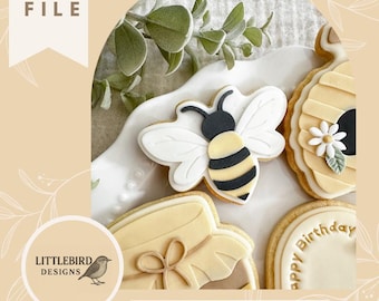 Bee  - STL cookie cutter and stamp