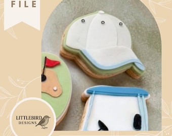 Gorra de golf - Cortador de galletas y sello STL