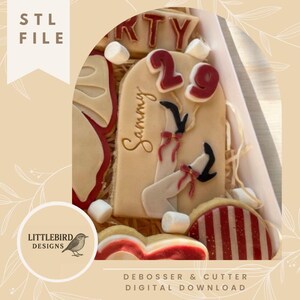 Poten Met strikken en ballonkoorden - STL-koekjesvorm en -stempel