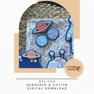 Space planet minis - STL cookie cutter and stamp