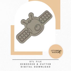 Satellite - STL cookie cutter and stamp