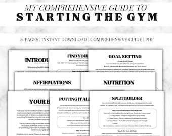 Gym Starter Pack | Fitness Planner for Women (Digital Download)