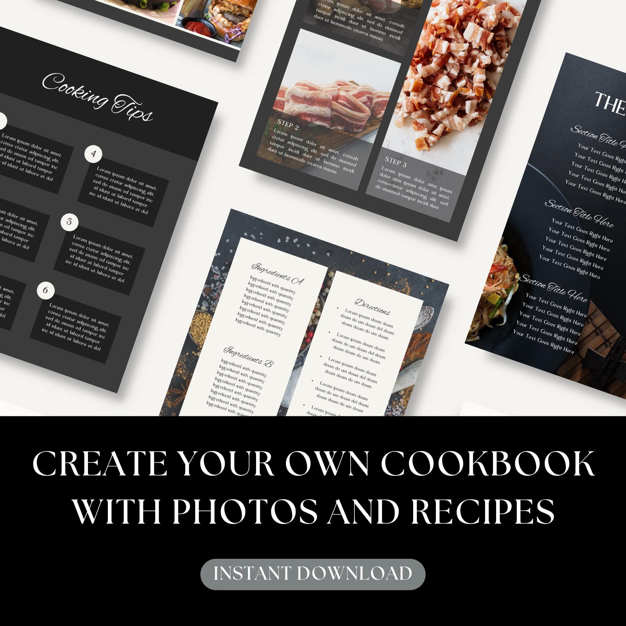 Create Your Own Cookbook Template Canva Editable Recipe Templates for Create Your Own Cookbook Template Canva Editable Recipe Templates for