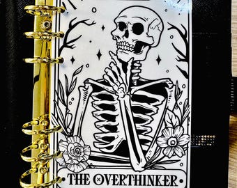 A6 Laminated Glossy or Matte Vellum Dashboard, Tarot Card Halloween Seasonal Cash Stuffing Binder Deco, Budget Binder Dashboard, Cash Budget