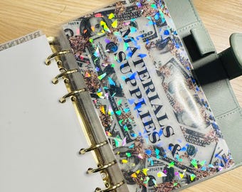 Custom Cash Envelopes, Matte or Holographic A6 size Budget Binder Envelopes, Money and Diamonds