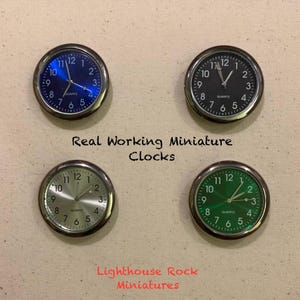 Beautiful Real Miniature  Working Clock with  ticking sound  Dollhouse Diorama