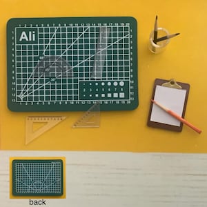 1 12 Creative Cutting Mat Rulet Pencil Notepad pencil holder miniatures