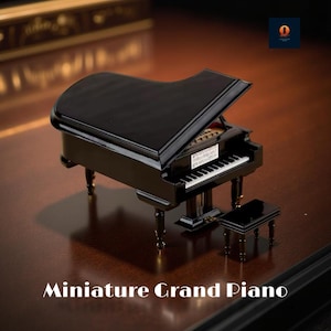 Beautiful Miniature Black Grand Piano, the most Elegant  and stylish musical instrument ever created, Dollhouse Grand Piano