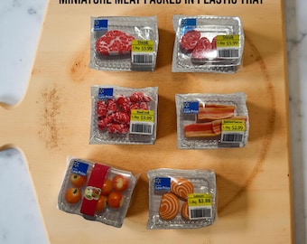 Miniature Dollhouse Packaged Meats Realistic looking for your miniature projects