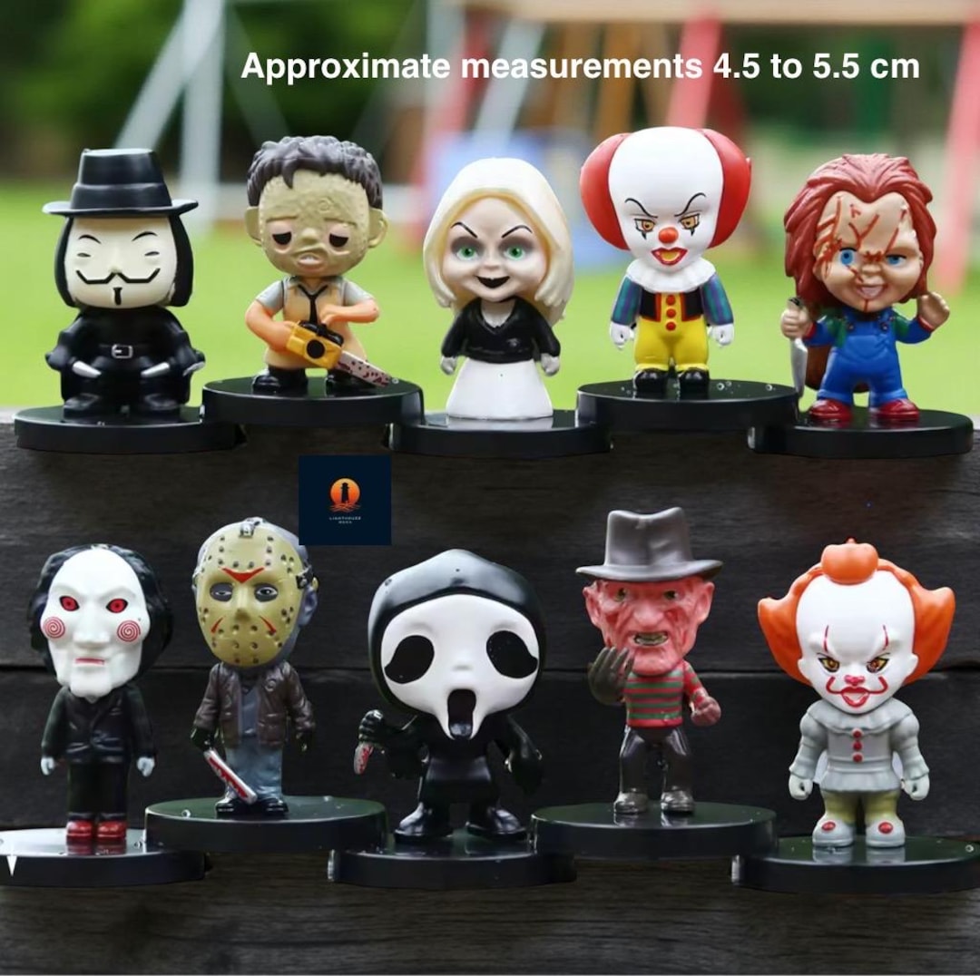 Miniature Horror Figures Jason Jigsaw Ghostface Pennywise Chucky Freddy ...