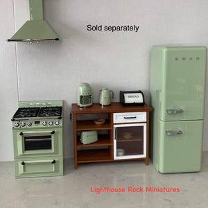 1:6 Scale Kitchen Appliances Battery Operated Miniature Refrigerator Oven Range Hood