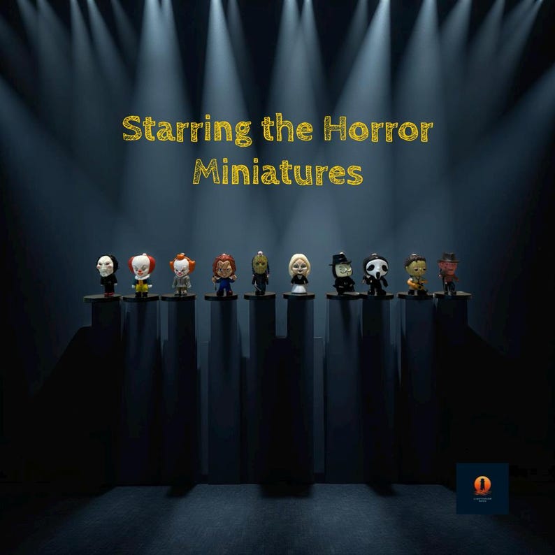 Miniature Horror Figures Jason Jigsaw Ghostface Pennywise Chucky Freddy ...