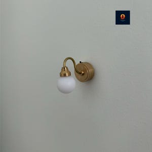 Dollhouse 1:12 Wall Sconce  Miniature Wall light  ON/OFF Switch cute light with frosted bulb cover