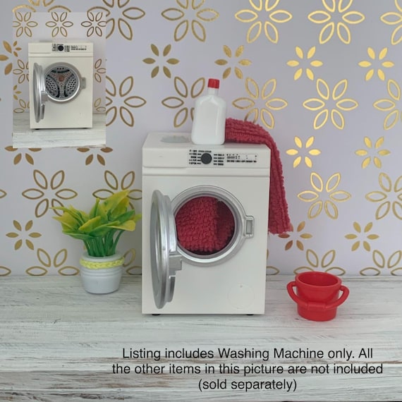 Dollhouse Working Washing Machine Spinning Miniature Washing