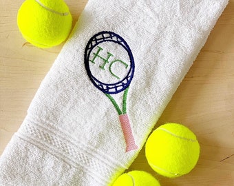 Tennis towel. Monogrammed. Super stylish snd preppy for your bag. Makes a great gift!