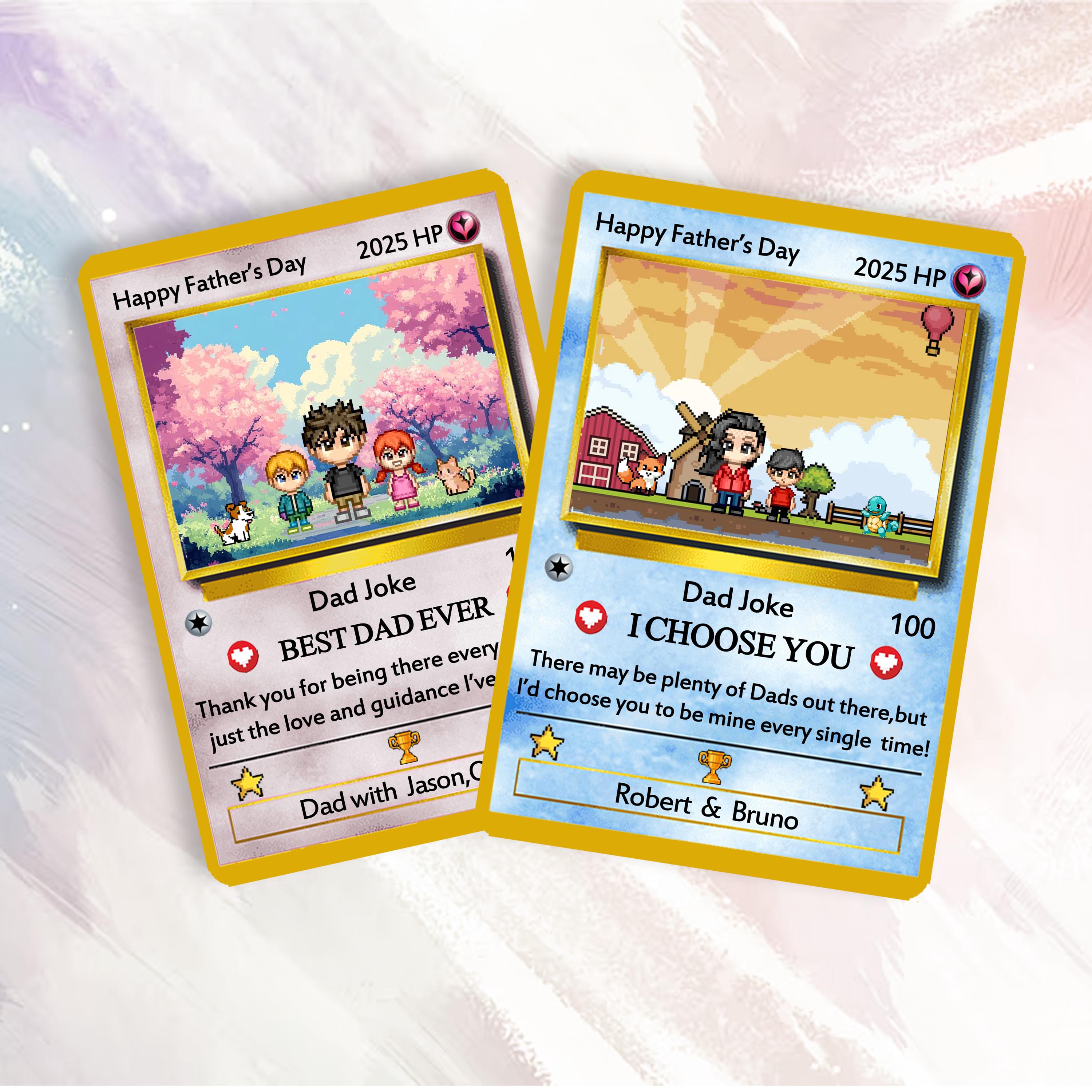 how to tell condition of pokemon cards Poke Father's Day Card, Editable Pokemon Custom Gift for Dad,  CreativeRino