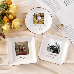 Cadeau fête des mères pour maman, vide-poche photo personnalisé, porte-anneau personnalisé avec photo, cadeau pour grand-mère, cadeau de sa fille pour une maman, cadeau d&#39;anniversaire
