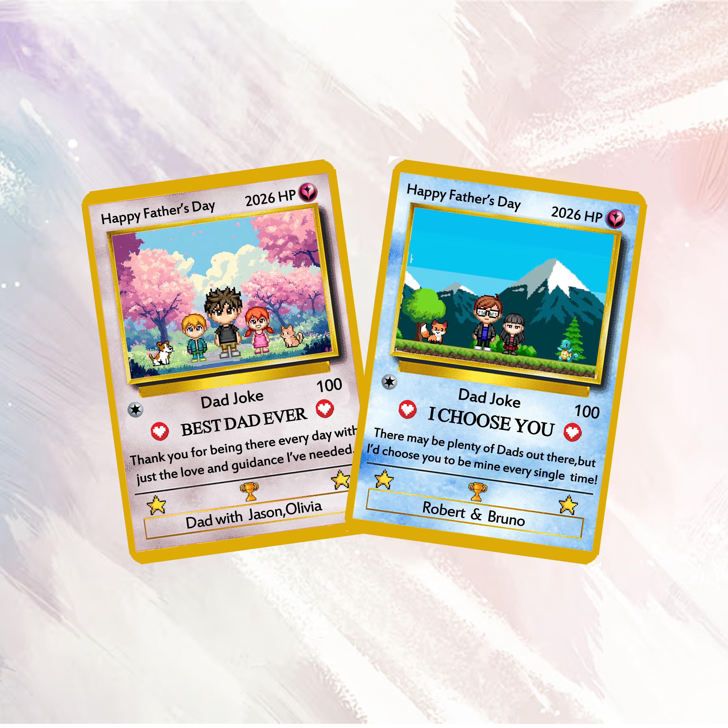 Personalized Pokemoncard Fathers Day - Etsy