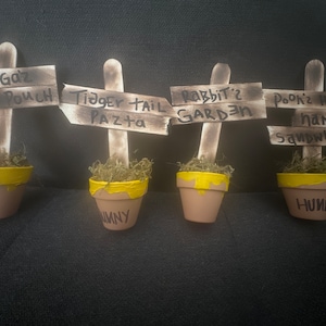 Babyparty, Winnie Puuh, Hunny Pots, Lebensmittel Schilder,