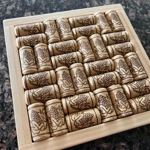 Wood & Wine Cork Trivet - Handmade