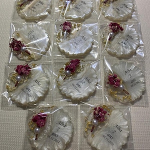 Handmade Epoxy Resin Magnet Favors: Baptism, Communion, Quinceanera