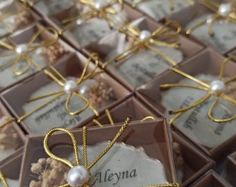 Magnete bomboniera per baby shower, regalo personalizzato per baby shower, magnete personalizzato con nome e data, ricordo con piedini del bambino, ricordo personalizzato per baby shower