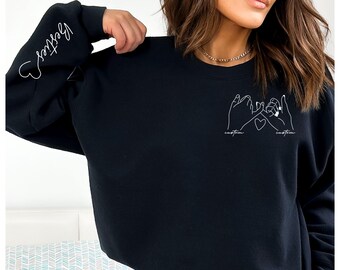 Custom Besties Sweatshirt, Personalized Best Friend Shirt, Best Friends Gift Custom Sweatshirt, Best Friend Sweatshirt, Gift For Best Friend