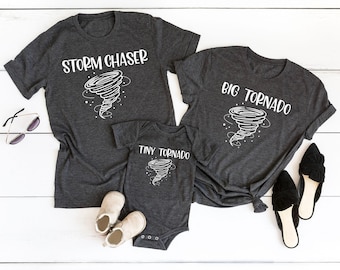 Storm Chaser,Tiny Tornado,Big Tornado,Mama and Mini Family Shirt,Mothers Day Gift,Mother Son Daughter,Matching Family Shirts,Mom And Son Set