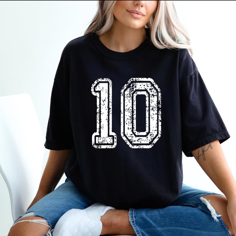 Comfort Colors Custom Number Shirt, Your Number Shirt, Personalized Sports Number Custom Football, Number Shirt, Custom Sports Number Shirt Bild 6