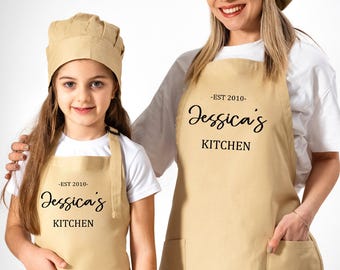 Personalized Apron,Name Apron,Custom Name Apron,Kitchen Gift,Baking Gift,Chef Apron,Baking Apron,Wedding Gift,Mom Apron, 100-percent Cotton
