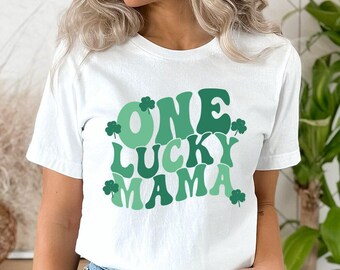 One Lucky Mama Shirt, Lucky Mom Shirt, St. Patricks Day Shirts for Mama,  St Patricks Day Shirt For Mom, St. Patrick's Shirts, Irish Shirt