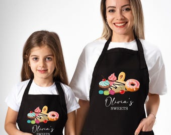 Customized Sweet Baker Apron, Sweet Lover Apron, Baker Gift, Funny Apron For Women and Man, Printed Apron, Baking Gifts, 100-percent Cotton