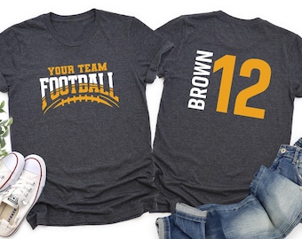 Game Day Football Shirt,Football Dad Shirt,Gameday Sport Mama Tee,Custom Football Shirt,Personalized Football Shirt,Name and Number Football
