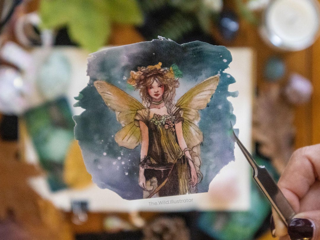 Enchanted Forest Fairy Sticker: Mystical Vinyl Decal - Etsy