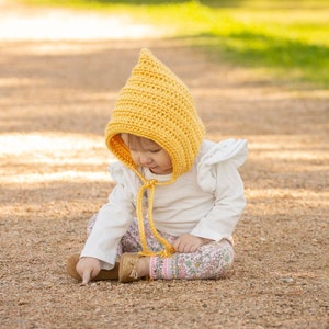 Baby girl hat 46 colors pixie elf gnome winter bonnet crochet knit fall fashion newborn toddlers womens sizes gift for her golden yellow