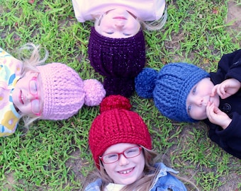 Winter hat 70 colors chunky crochet pom beanie knit fall fashion autumn knitwear baby toddler girl boy kids & womens outerwear unique gift