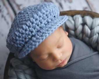 36 colors baby boy hat Irish wool winter hospital newsboy cap for fall coming home outfit unique shower gift newborn - mens sizes light blue