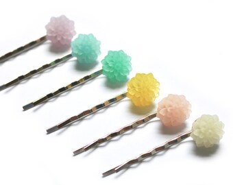 Flower Hair Pins Flower Bobby Pins Wedding Hair Pins Wedding Bobby Pins Bridal Hair Pins Bridesmaid Hair Pins Hair Accessories Set of 6