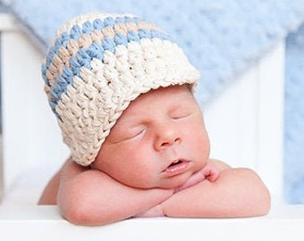 Baby boy hat off white light blue khaki winter hospital beanie striped cap for coming home outfit newborn photo prop shower gift large sizes