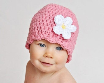 Baby girl hat 34 flower colors personalized pink beanie winter hospital hat for fall coming home outfit shower gift newborn photo prop