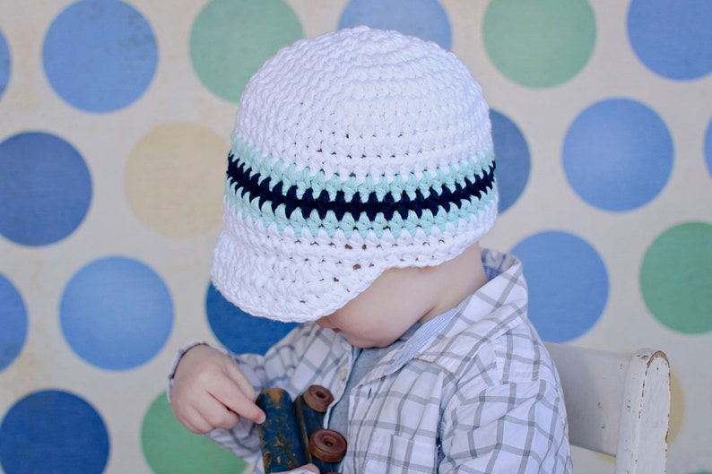 navy blue baby boy hat