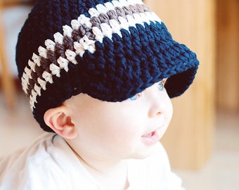 34 colors toddler boy hat custom newborn baby - mens sizes crochet striped cap knit visor beanie with stripes personalized gift for him