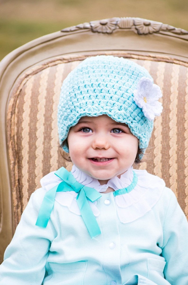 1T to 2T custom toddler girl hat 34 colors crochet flower knit flapper beanie spring fall winter hat personalized gifts clothes & clothing image 7