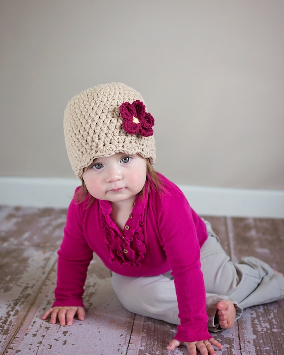 crochet flower hat 1T to 2T toddler girl hat Spring /& Easter photo prop purple toddler beanie fall autumn winter fashion