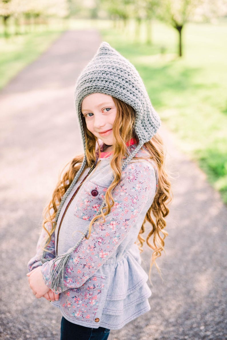 Pixie elf hat 45 colors winter gnome bonnet newborn baby toddlers girls womens womans sizes crochet knit unique gift for her dark navy blue 画像 9