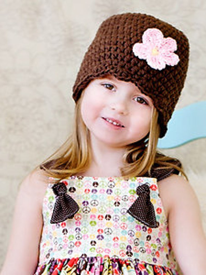 1T to 2T custom toddler girl hat 34 colors crochet flower knit flapper beanie spring fall winter hat personalized gifts clothes & clothing image 8