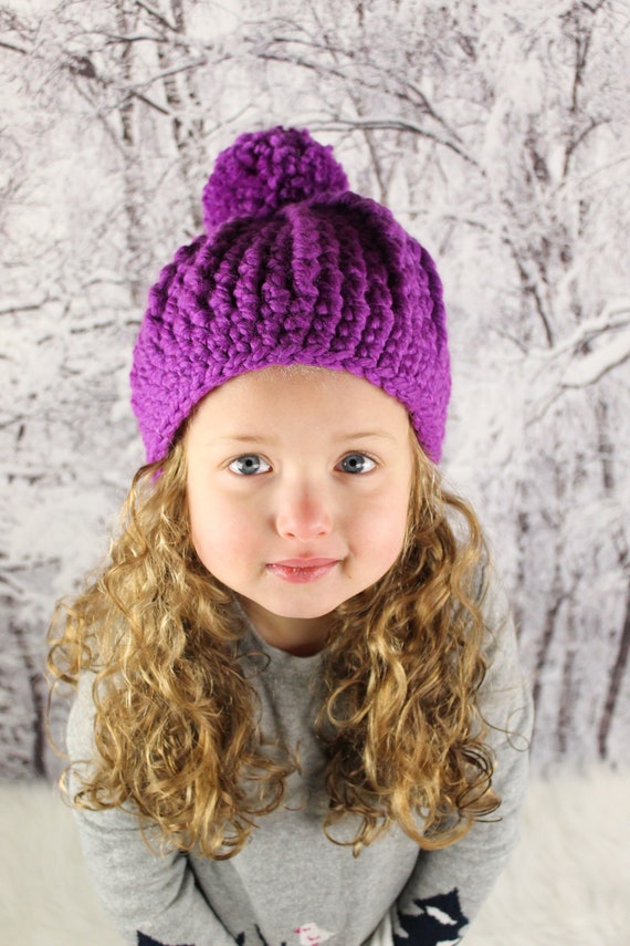 Two Seaside Babes Sky Blue Double Pom Beanie | Winter Hat for Baby, Toddler, Child, Women 2T - 4T