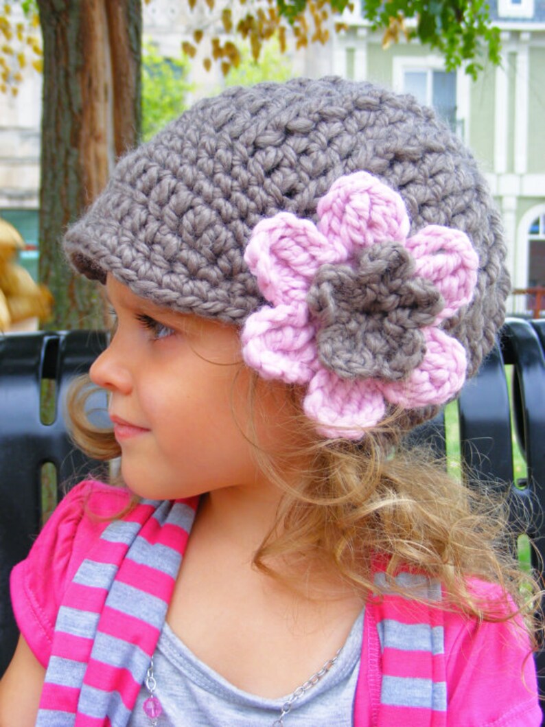 Custom baby girl hat 32 colors 9 to 12 month chunky crochet flower beanie knitwear toddler girl fall winter clothing customize customizable