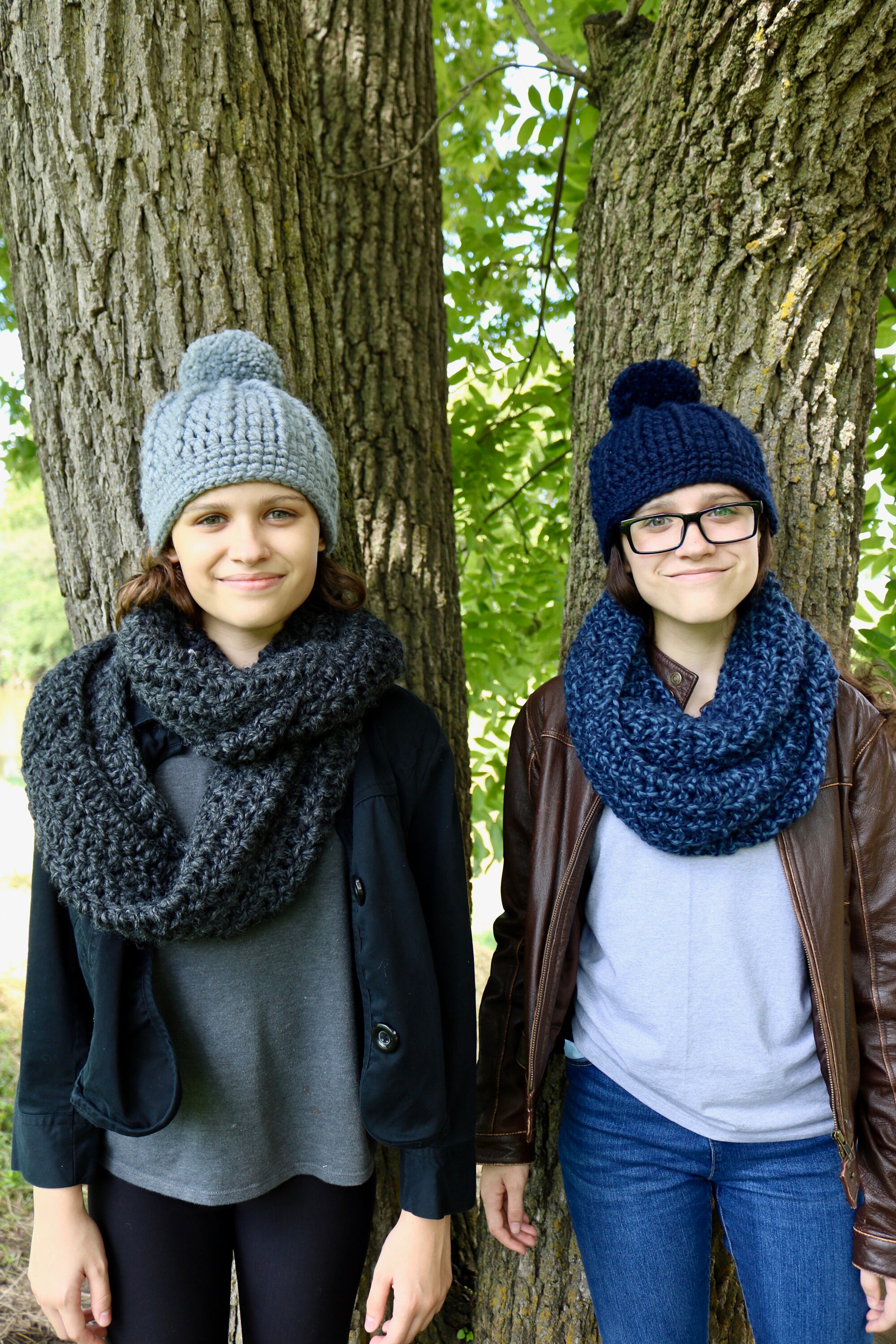 Womens Infinity Cowl 70 Colors Chunky Crochet Circle Loop Scarf Knit ...