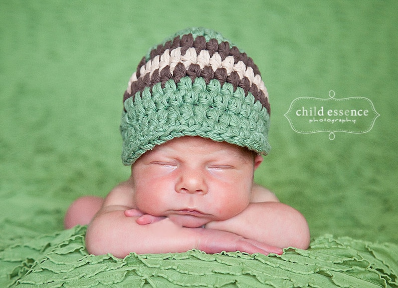 34 colors toddler boy hat custom newborn baby mens sizes crochet striped cap knit visor beanie with stripes personalized gift for him image 8